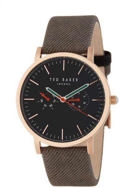 Ted Baker London Men's Textured Canvas Watch, 40mm