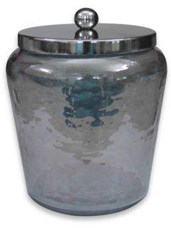 Small Hammered Smoke Glass Jar
