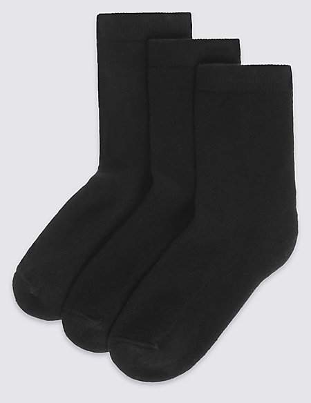 3 Pairs of FreshfeetTM Ultimate Comfort Socks with Modal (2-16 Years)