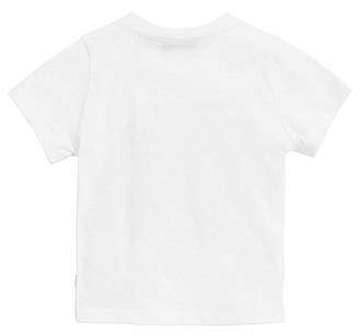 Kids’ T-shirt in printed cotton jersey with shoulder fastenings