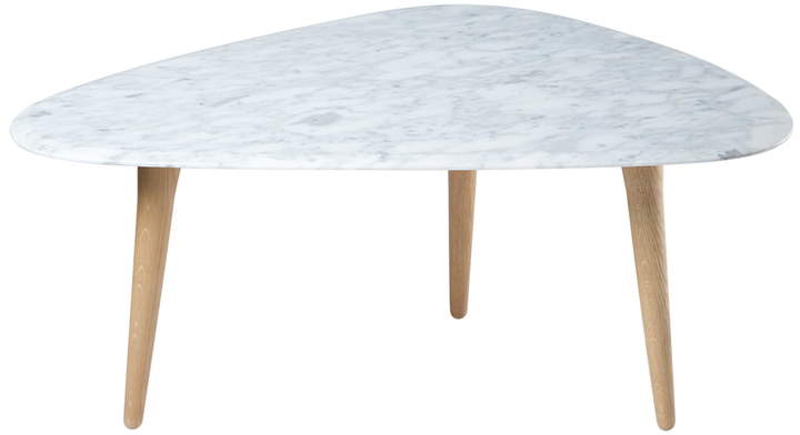 red edition - Fifties Beistelltisch, Eiche / Marmor (M10)