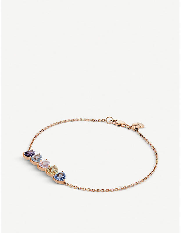 BUCHERER JEWELLERY Pastello 18ct rose-gold and sapphire bracelet