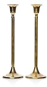 Food52 Vintage-Inspired Brass Candlesticks Tall, Set of 2