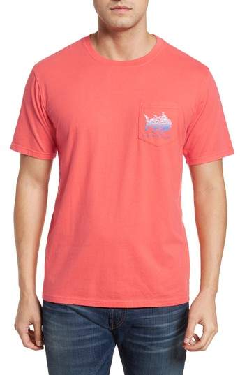 Southern Tide School Of Sharks Crewneck Cotton T-Shirt