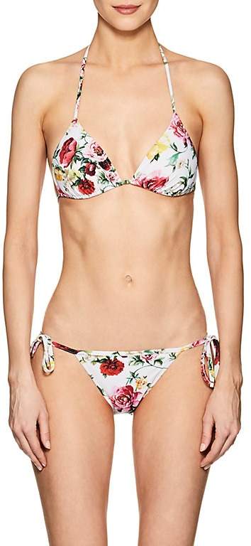 Women's Floral Triangle Bikini Top