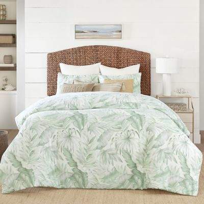 Coastal Living® Green Palm Reversible Full/Queen Comforter Set in Green/Ivory
