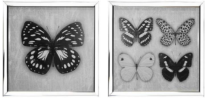 ARTHOUSE Set Of 2 Butterfly Prints In Mirror Frames