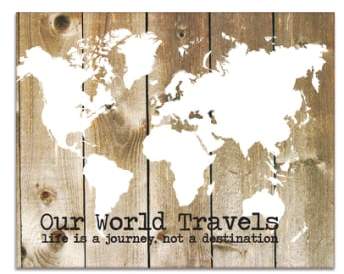 'Our World Travels' Canvas Wall Art