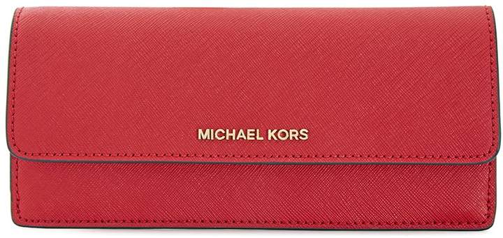 Michael Kors Flat Jet Set Travel Wallet- Bright Red - ONE COLOR - STYLE
