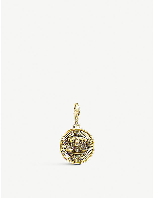 Libra gold-plated zodiac charm