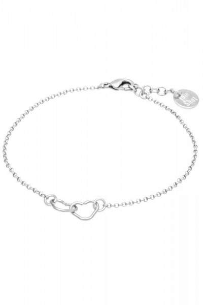 Styleserver DE Tomshot Armband mit zwei Herzen versilbert