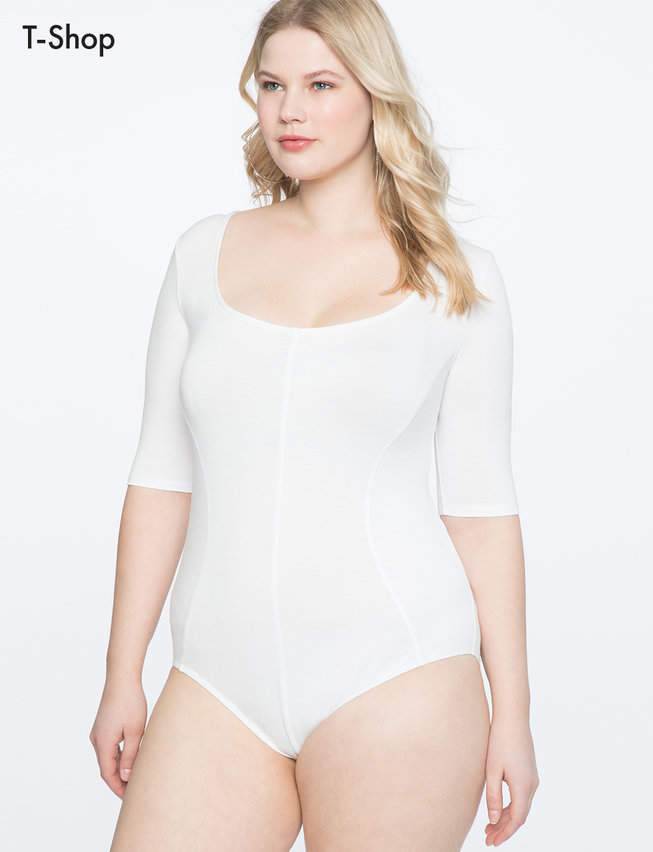 Ballet Bodysuit with Elbow Sleeve