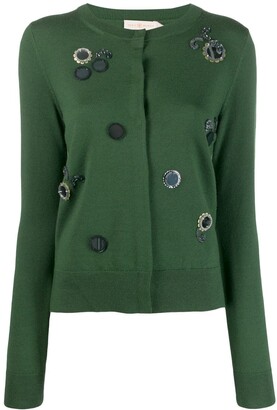 Tory Burch embroidery embellished cardigan Tory Burch embroidery embellished cardigan