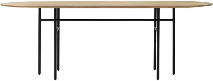 Menu - Snaregade Table oval, schwarz / Eiche