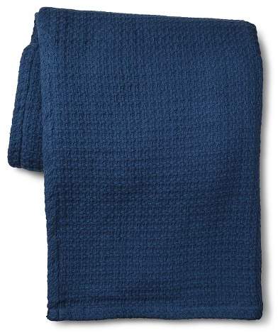 Elite Home Grand Hotel Cotton Solid Blanket- Navy (Twin)