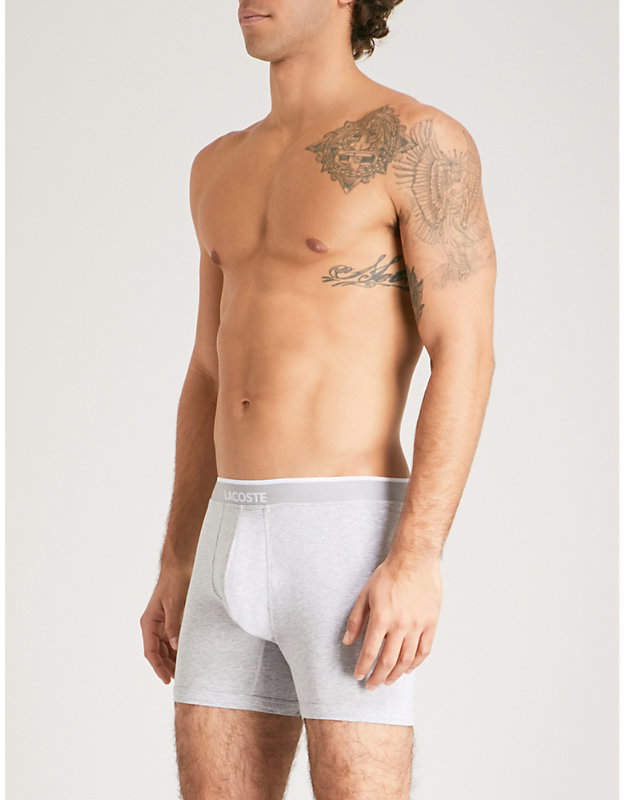 Pack of three slim-fit cotton-jersey trunks