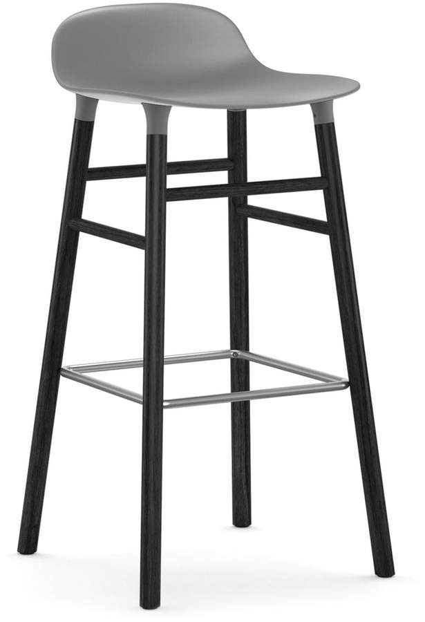 Normann Copenhagen - Form Barhocker 75 cm, Gestell Eiche schwarz / Grau