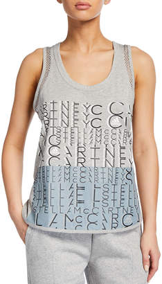 adidas by Stella McCartney Logo Graphic Mesh Racerback Tank adidas by Stella McCartney Logo Graphic Mesh Racerback Tank