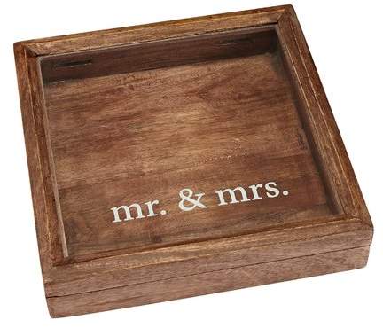 Mr. & Mrs. Keepsake Wood Shadow Decorative Box