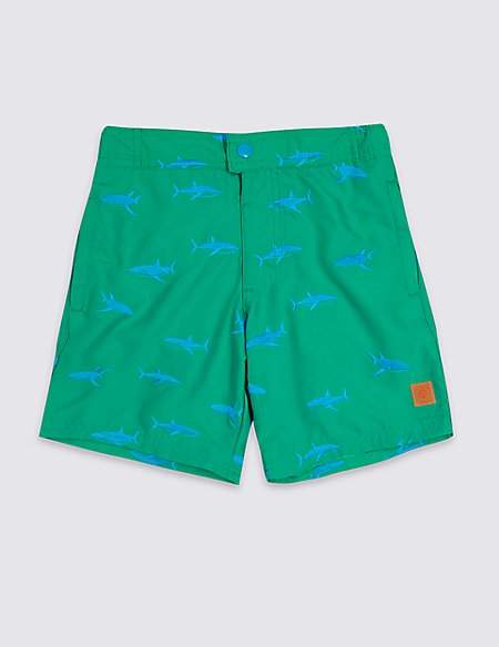 Shark Embroidered Swim Shorts (3-16 Years)