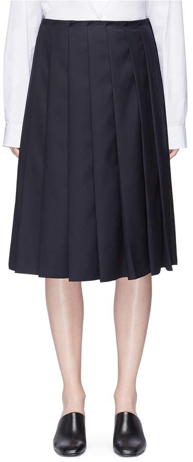 Knife pleat suiting skirt