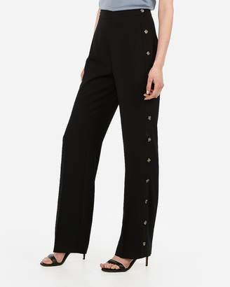 Express High Waisted Side Button Wide Leg Pants