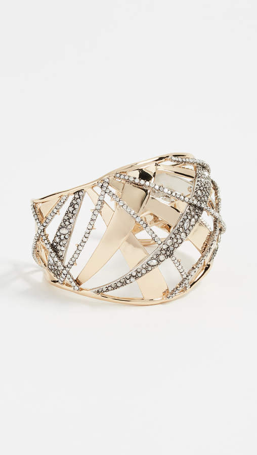 Crystal Encrusted Medium Plaid Cuff