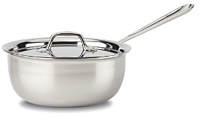 Stainless Steel 3 Quart Saucier Pan with Lid