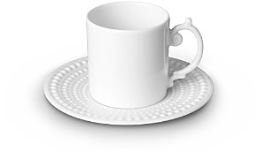 Perlee White Espresso Cup & Saucer