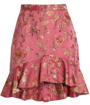 Ruffled Brocade Mini Skirt