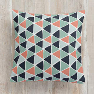 Geometric Triangles Square Pillow