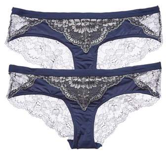 Set Of 2 Micro & Lace Hipster.