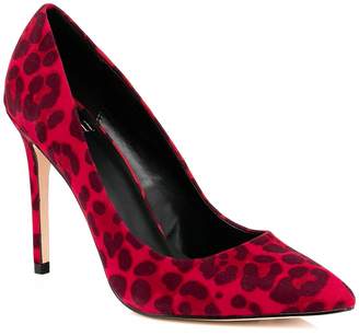red and leopard print heels