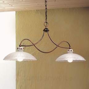 Formschöne Hängeleuchte Bianca 2-flammig