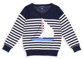 Toddler's & Little Boy's Sailor Stripe Intarsia Cotton Sweater
