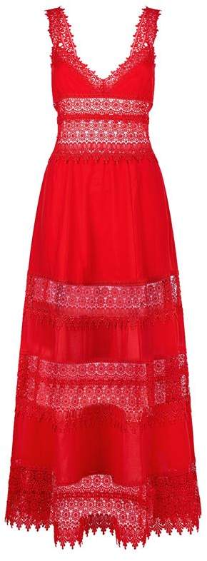 Charo Ruiz Ibiza Sophia Lace Trim Maxi Dress