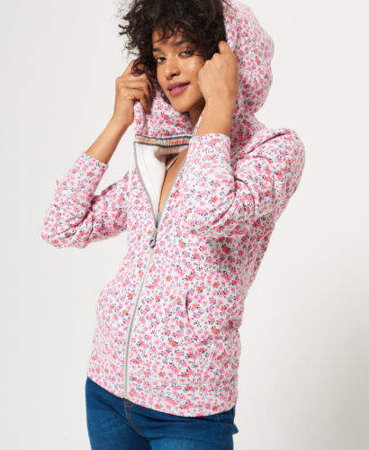 Neuer Damen Orange Label Kapuzenjacke mit durchgehendem Print Ice Melie