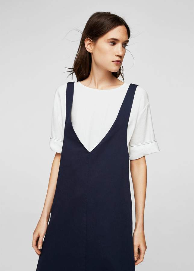 Kurzer Baumwoll-Latzrock