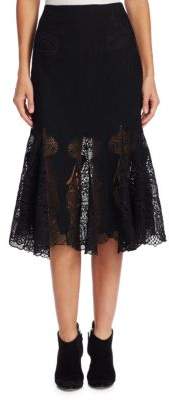 Thread Mesh Window Lace Skirt