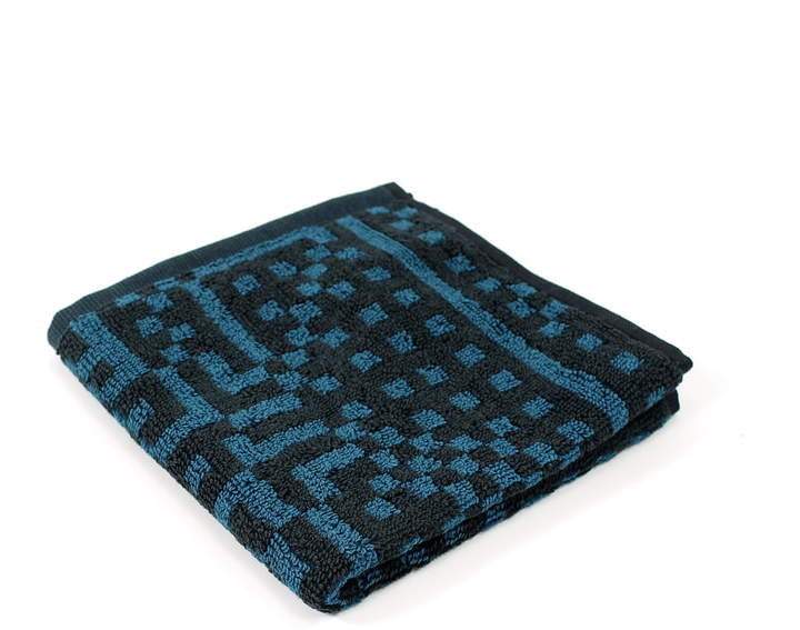 Zuzunaga - Route Black and Dark Blue Gesichtstuch, 30 x 30 cm