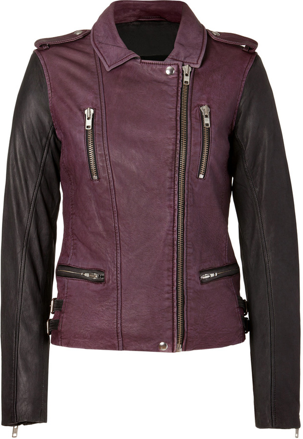 Nicole Richie Wearing Two Tone Leather Jacket | POPSUGAR Fashion