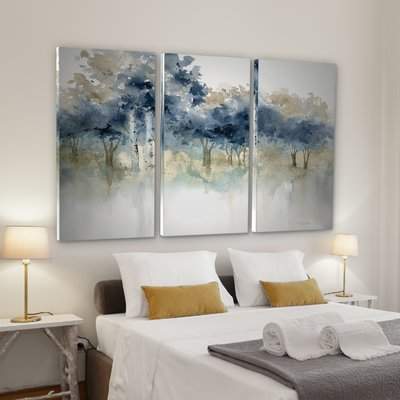 Wayfair 'Waters Edge I' Acrylic Painting Print Multi-Piece Image on Wrapped Canvas