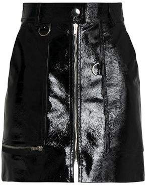 Patent-Leather Mini Skirt