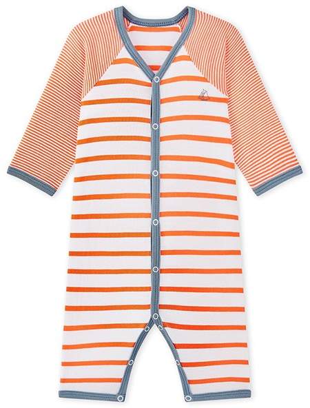 Baby Boys Striped Footless 1-Piece Pajama