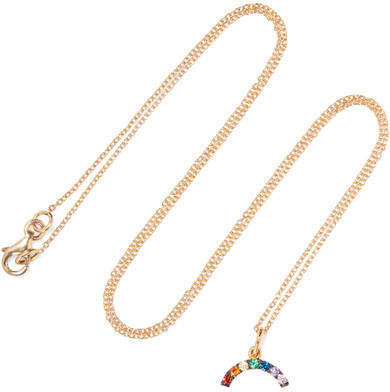 Rainbow Gold-plated Cubic Zirconia Necklace 