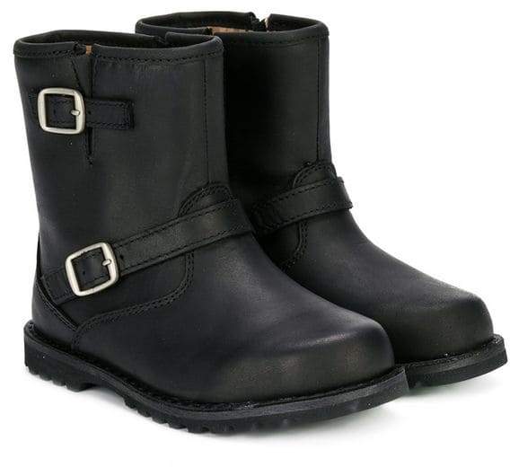 metal buckles ankle boots