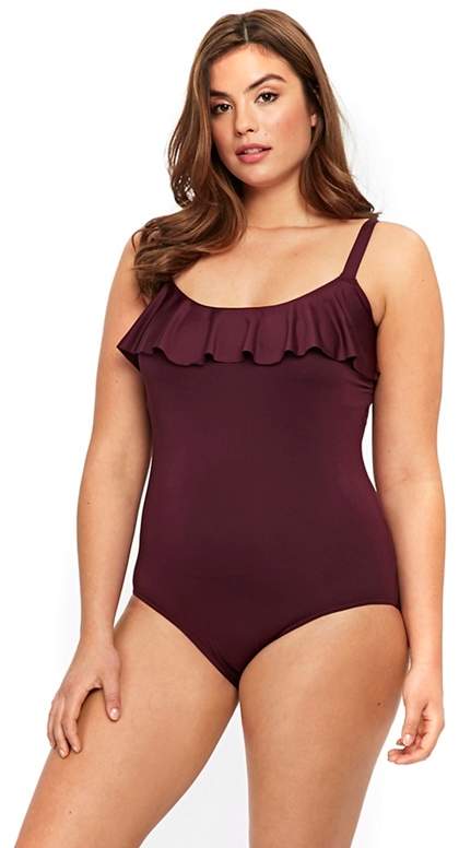 Plum Frill Swimsuit