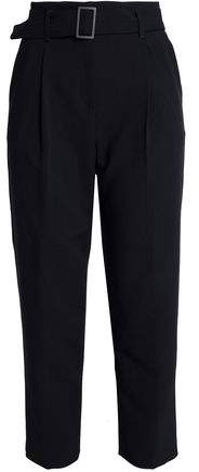 Belted Twill Tapered Pants