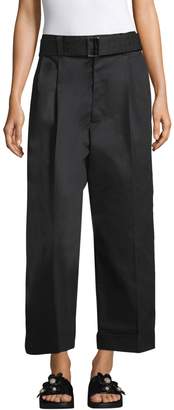 Marc Jacobs Belted Cotton Wide-Leg Pants