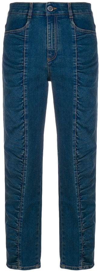 ruched panel jeans